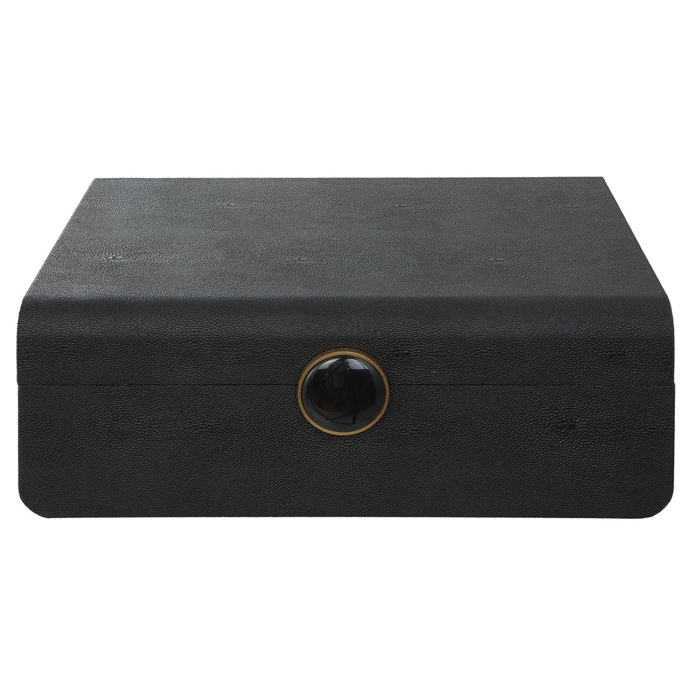 Lalique Black Shagreen Box Accessories Uttermost