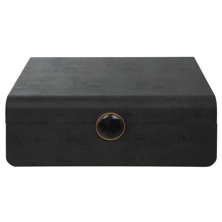 Lalique Black Shagreen Box Accessories Uttermost