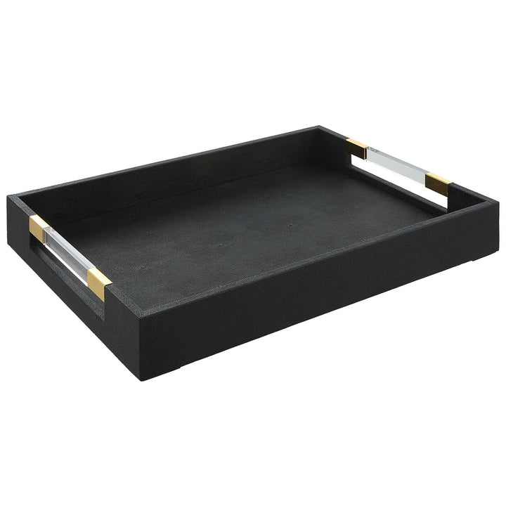 Wessex Black Shagreen Tray Accessories Uttermost