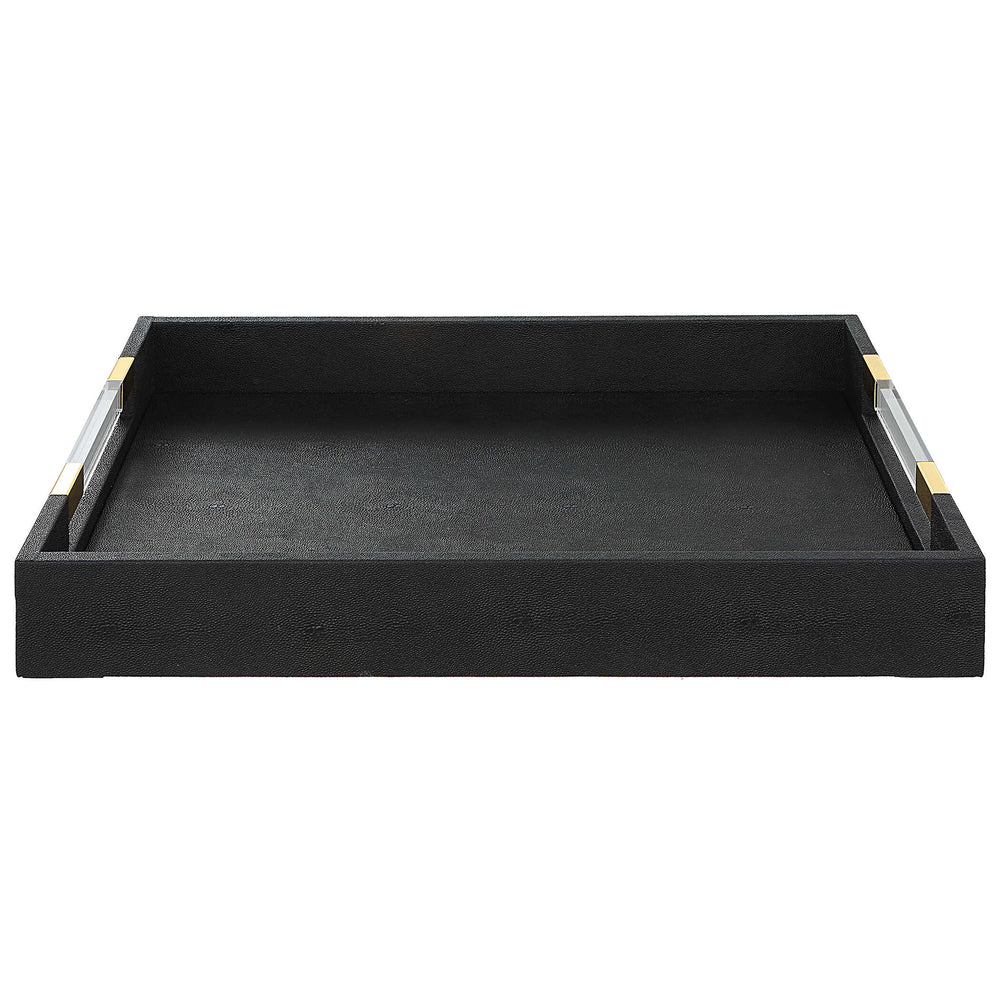 Wessex Black Shagreen Tray Accessories Uttermost