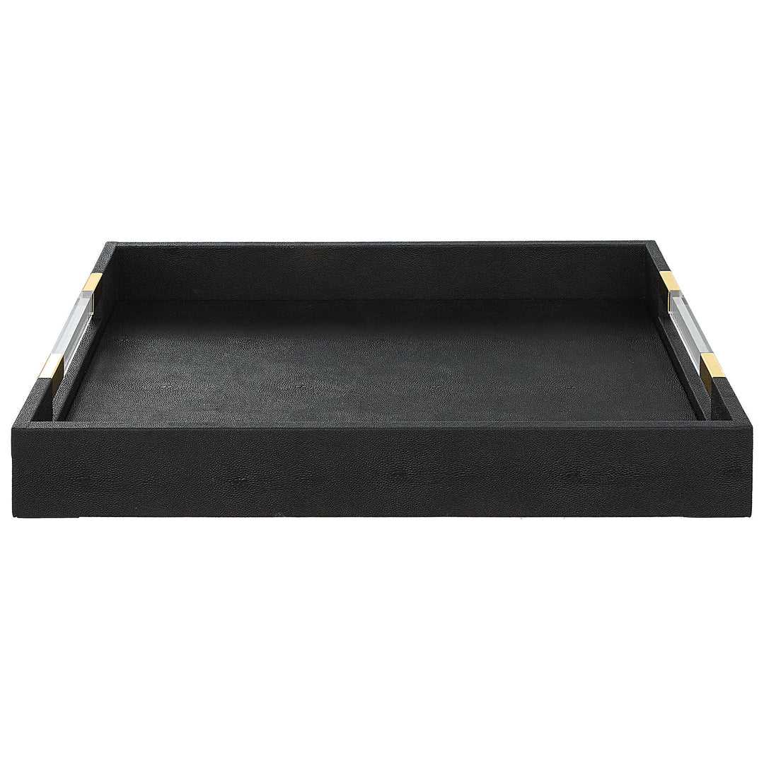 Wessex Black Shagreen Tray Accessories Uttermost