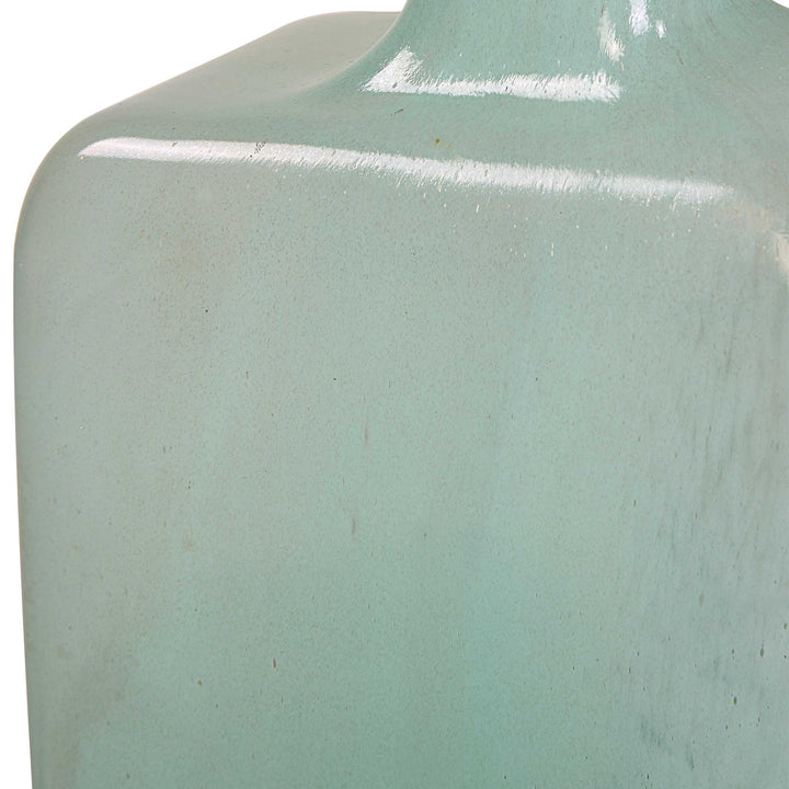 Fuze Aqua & Bronze Vases Set Of 2 Accessories Uttermost