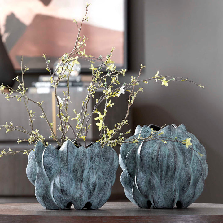 Verdant Bronze Vases Set of 2 Accessories Uttermost