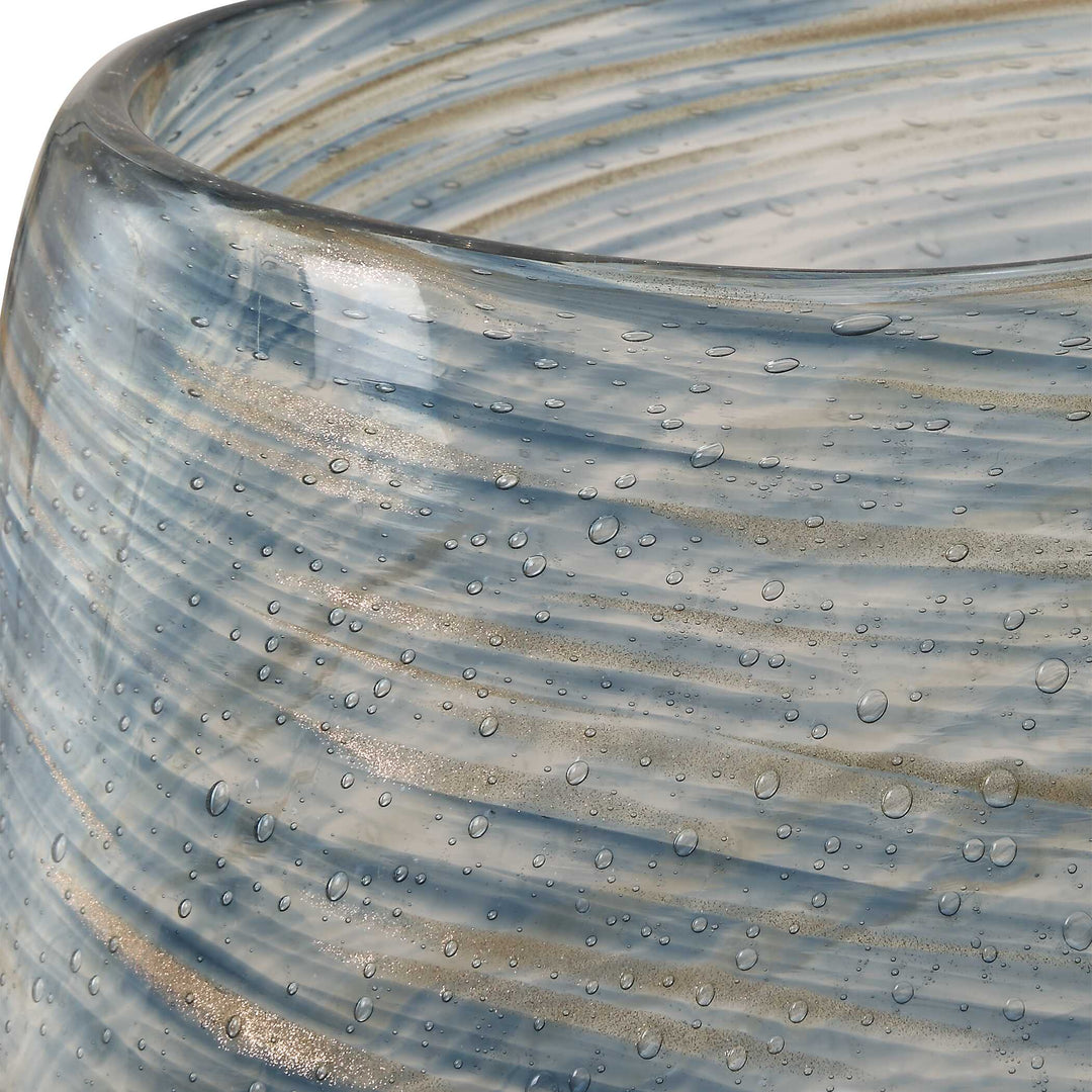 Aurora Swirl Glass Vases Set of 2 Accessories Uttermost