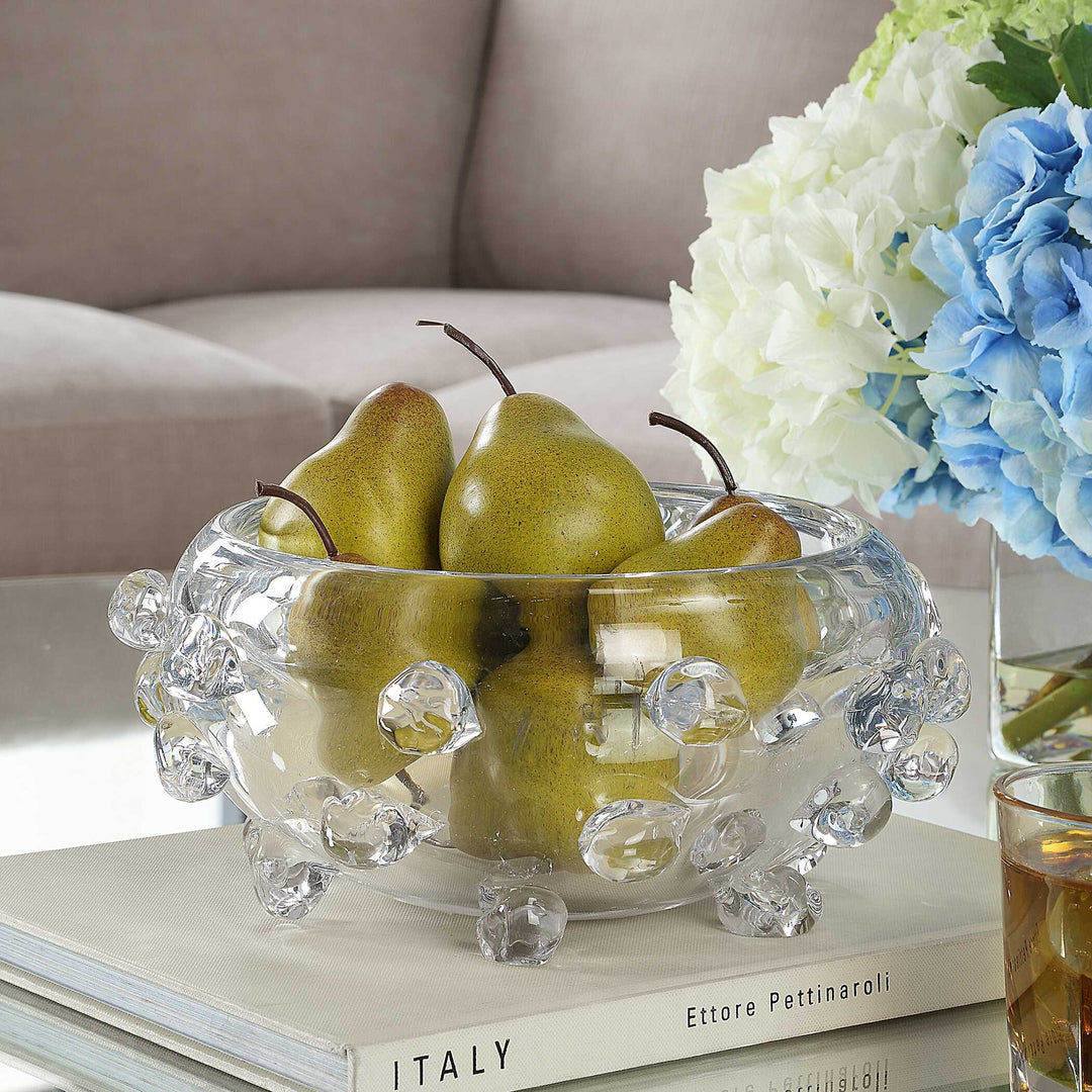 Aura Clear Glass Bowl Accessories Uttermost