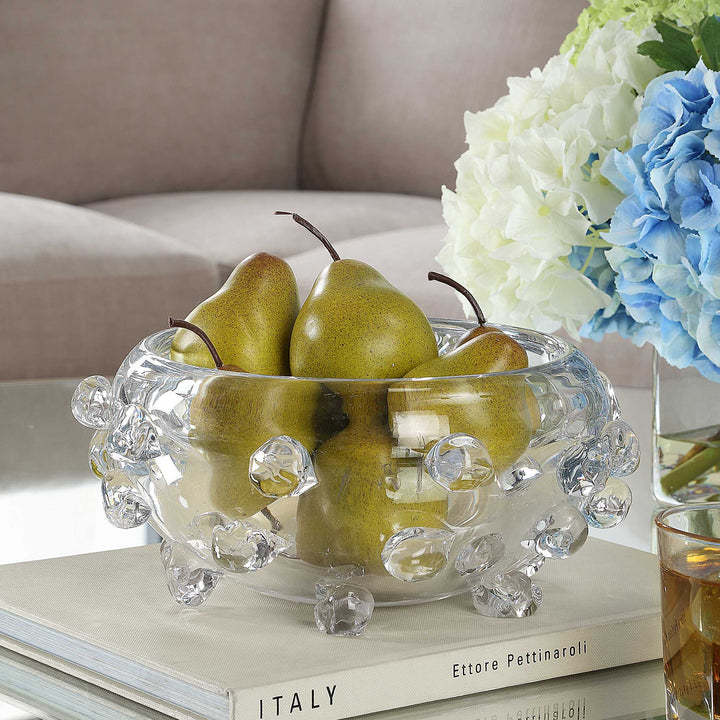 Aura Clear Glass Bowl Accessories Uttermost