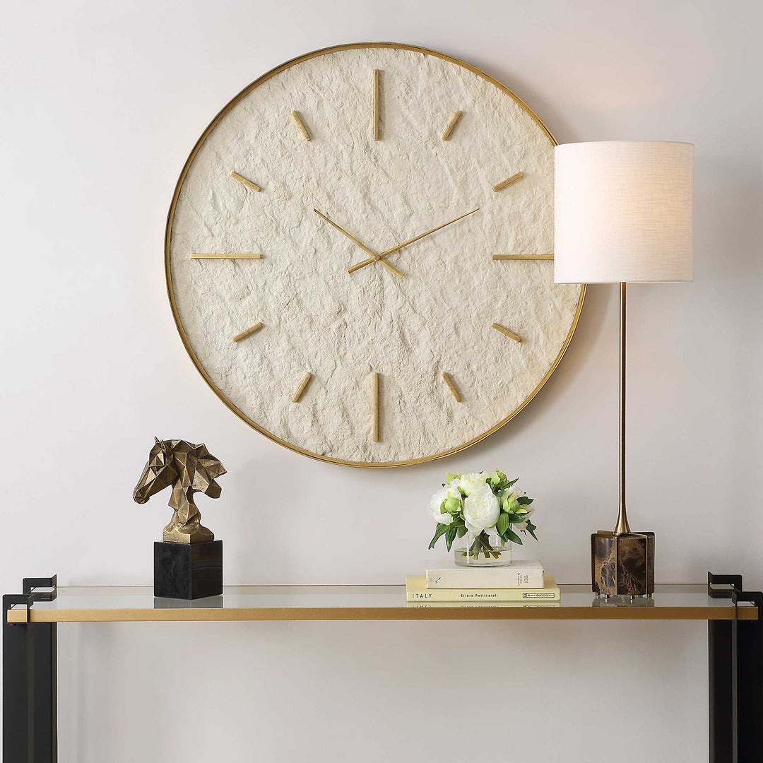 Stone Serenity Wall Clock Accessories Uttermost