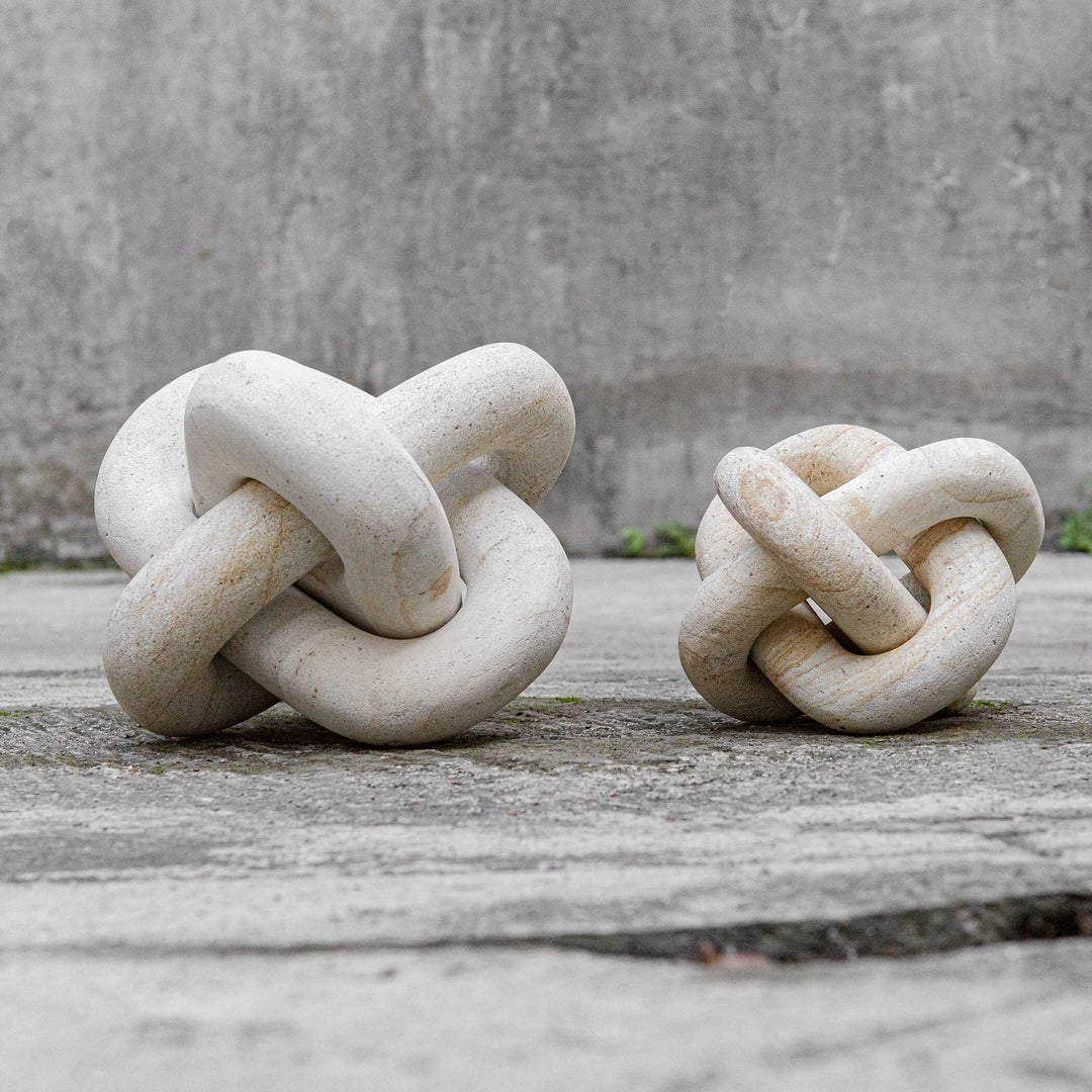 Limestone Link Sculptures Set of 2 Accessories Uttermost