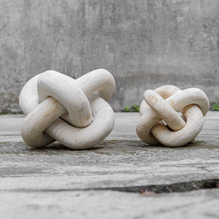 Limestone Link Sculptures Set of 2 Accessories Uttermost