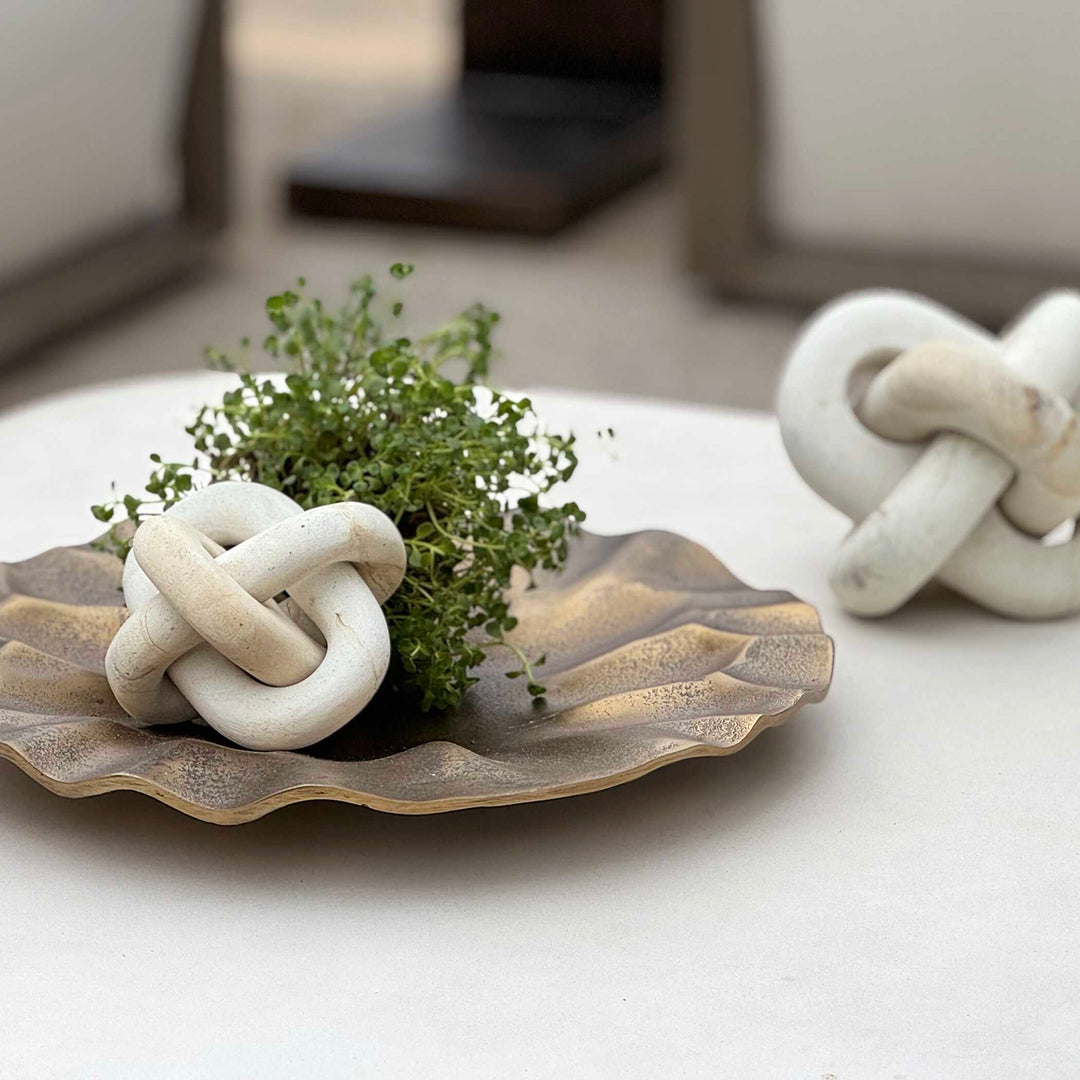 Limestone Link Sculptures Set of 2 Accessories Uttermost