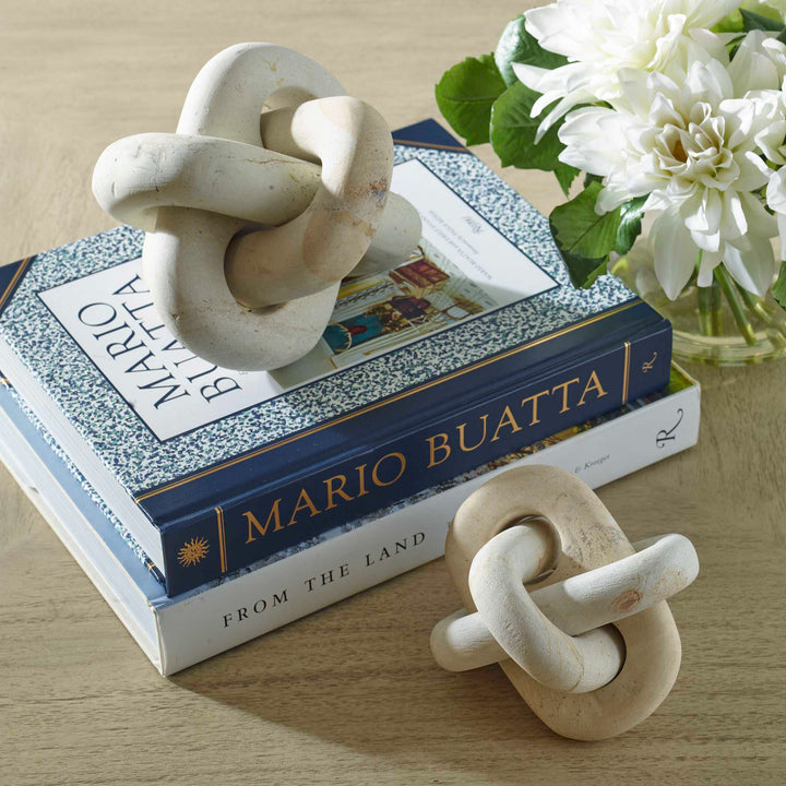 Limestone Link Sculptures Set of 2 Accessories Uttermost