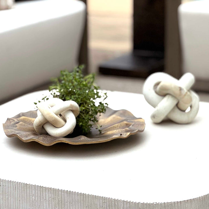 Limestone Link Sculptures Set of 2 Accessories Uttermost