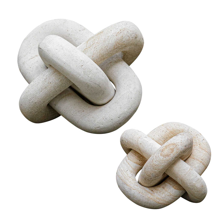 Limestone Link Sculptures Set of 2 Accessories Uttermost