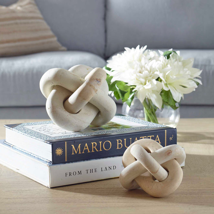 Limestone Link Sculptures Set of 2 Accessories Uttermost
