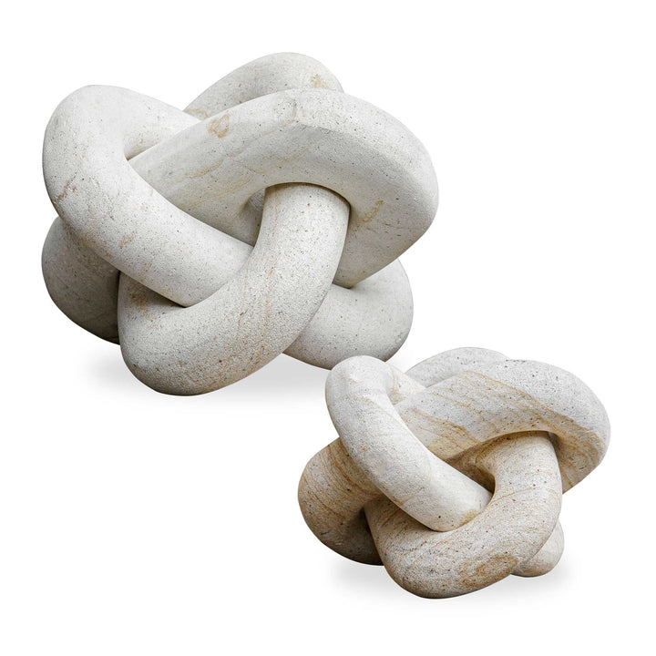 Limestone Link Sculptures Set of 2 Accessories Uttermost