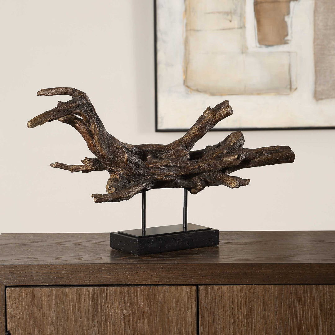 Gilded Sculpture Branch Accessories Uttermost