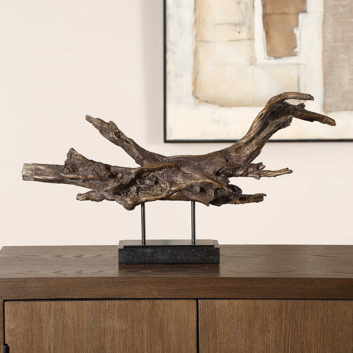 Gilded Sculpture Branch Accessories Uttermost