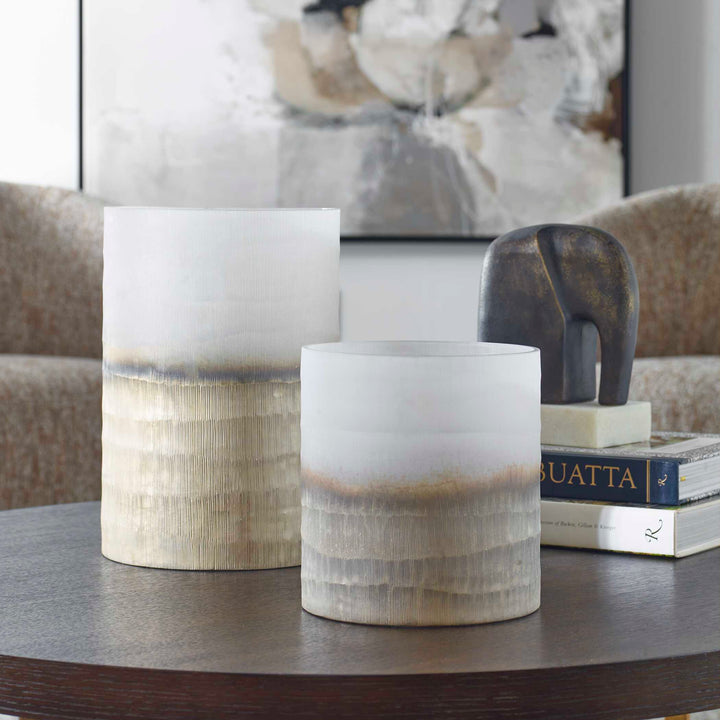 Ombra Modern Vases Set of 2 Accessories Uttermost