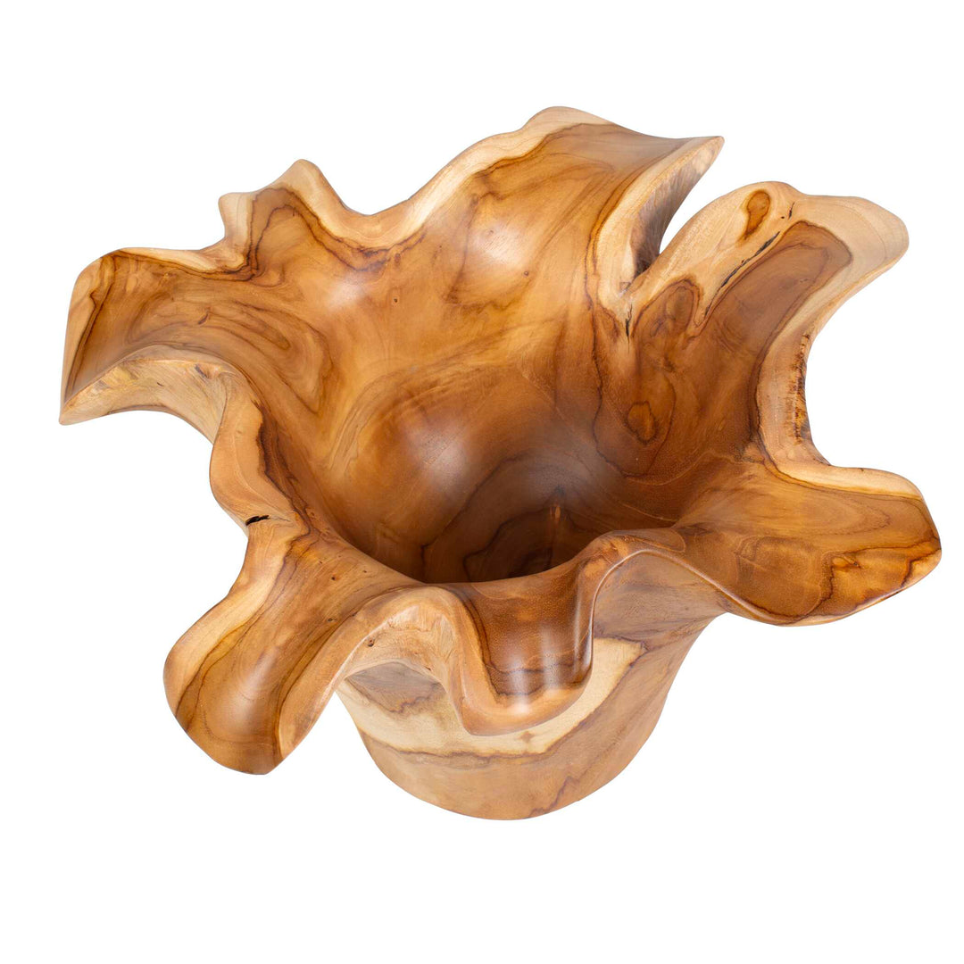 Teak Flow Natural Outdoor Bowl Accessories Uttermost