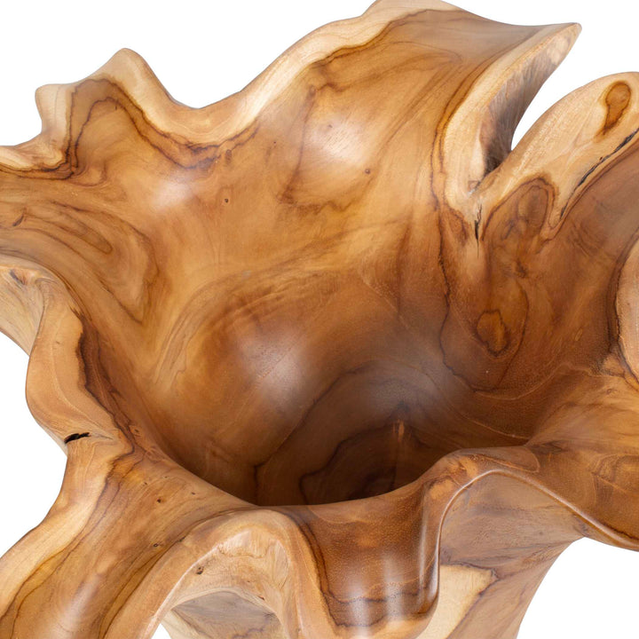 Teak Flow Natural Outdoor Bowl Accessories Uttermost