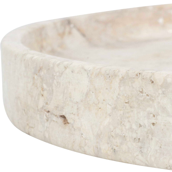 Travessa Outdoor Round Stone Tray Accessories Uttermost