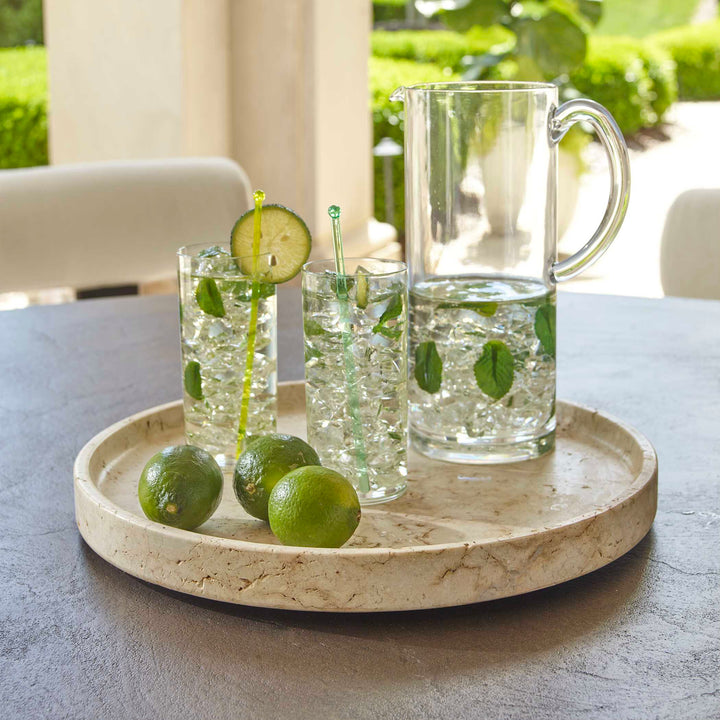 Travessa Outdoor Round Stone Tray Accessories Uttermost