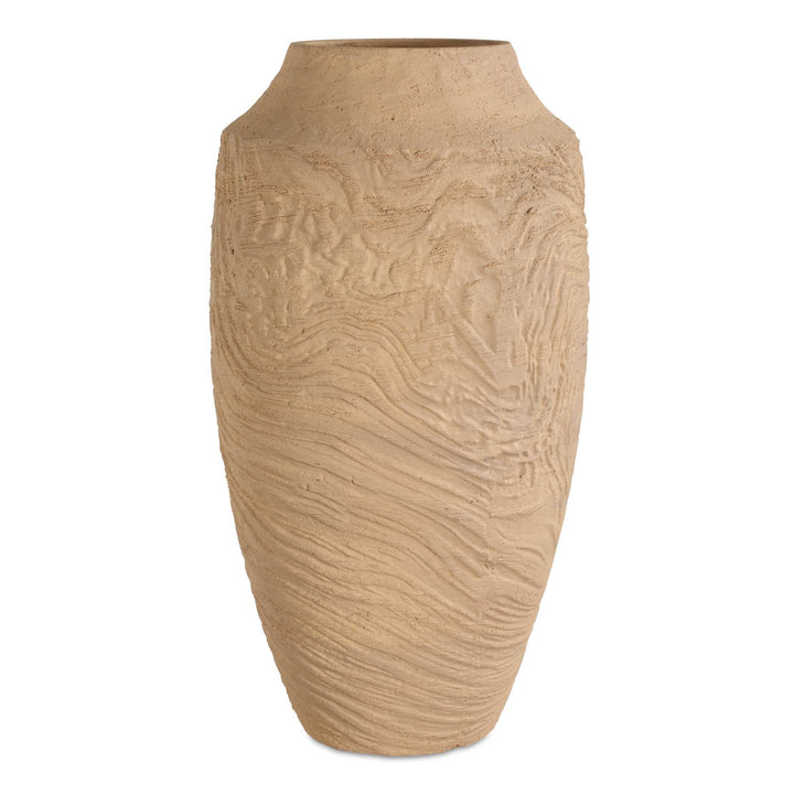 Sandstone Flow Large Terracotta Vase Accessories Uttermost
