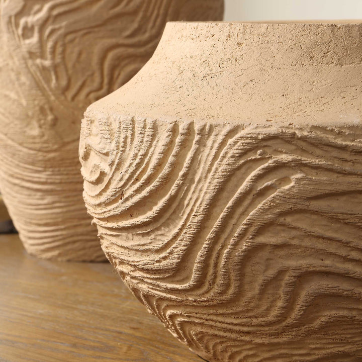 Sandstone Flow Small Terracotta Vase Accessories Uttermost