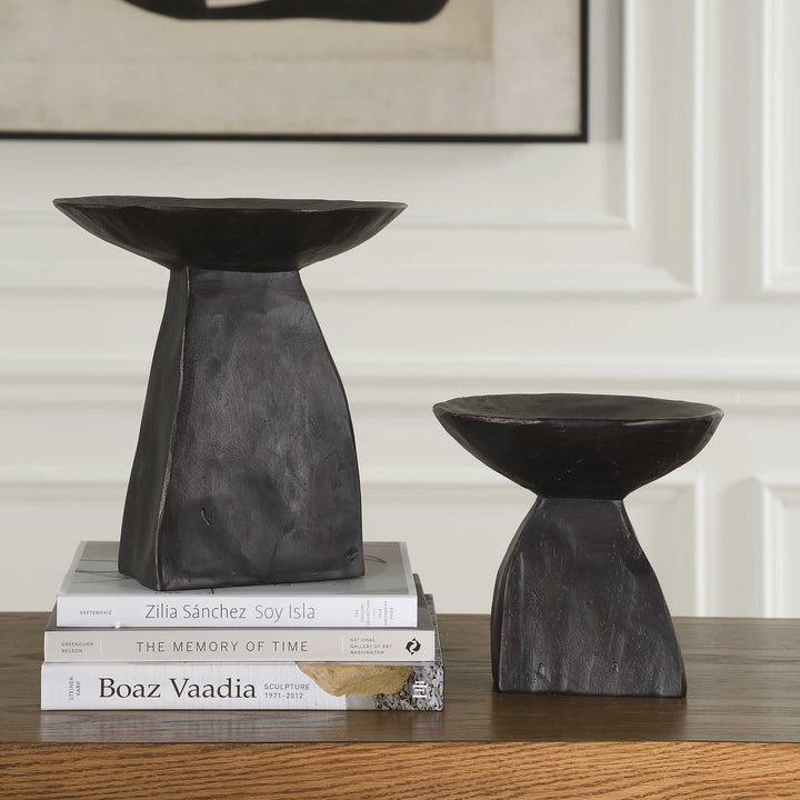 Shadow Pedestal Bowls Set of 2 Accessories Uttermost