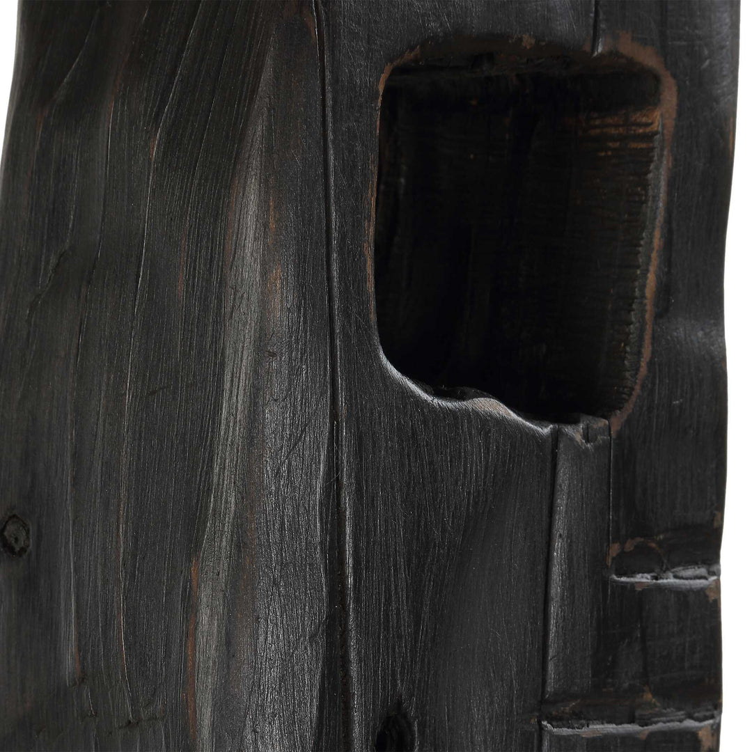 Cipher Black Wood Totems Set of 2 Accessories Uttermost