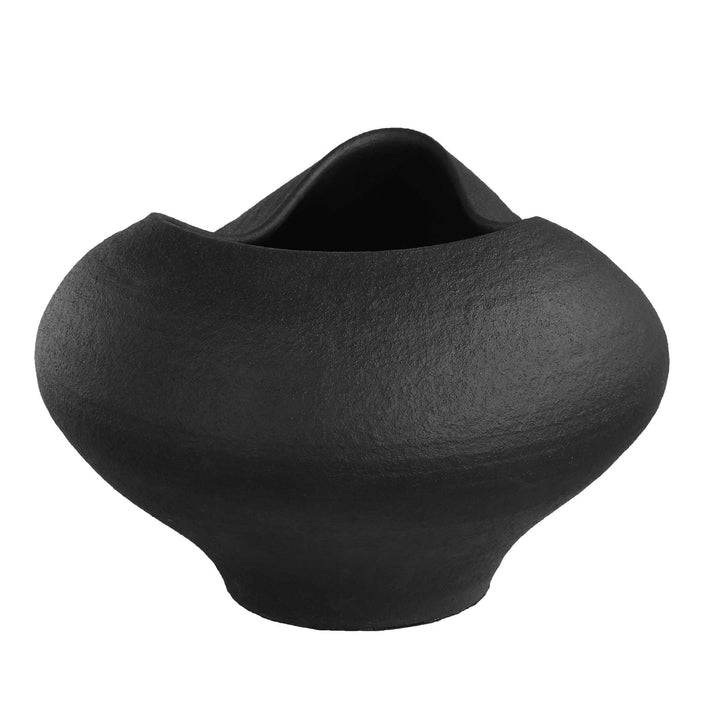 Nocturne Textured Black Bowl Accessories Uttermost