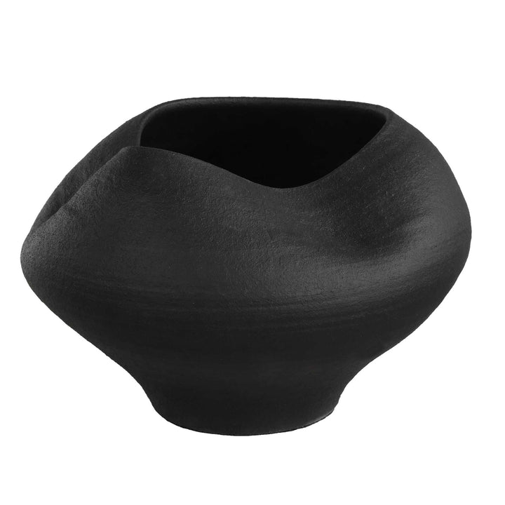Nocturne Textured Black Bowl Accessories Uttermost