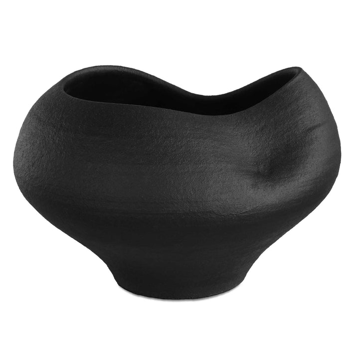 Nocturne Textured Black Bowl Accessories Uttermost