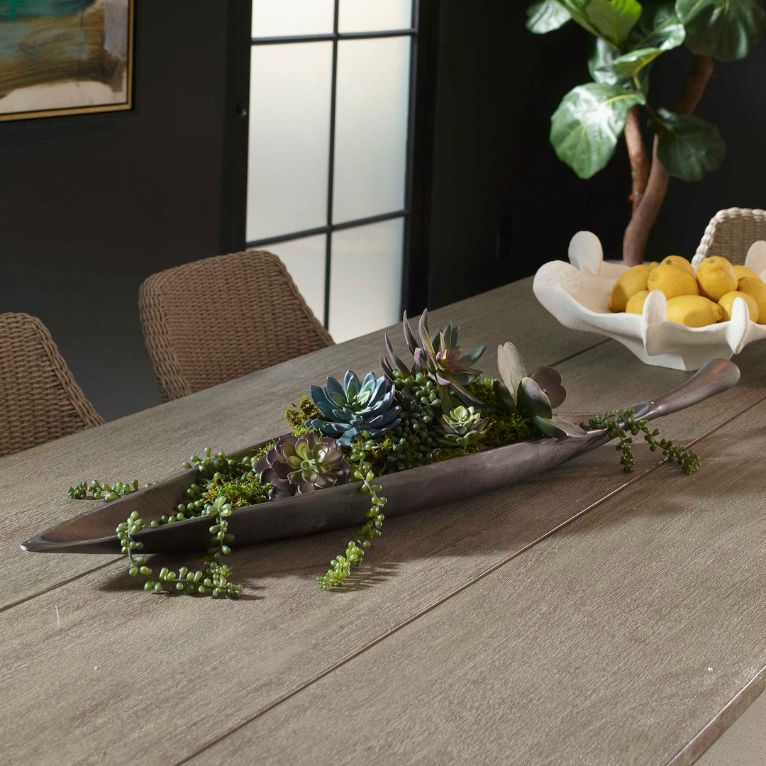 Leaflet Dark Nickel Outdoor Bowl Accessories Uttermost