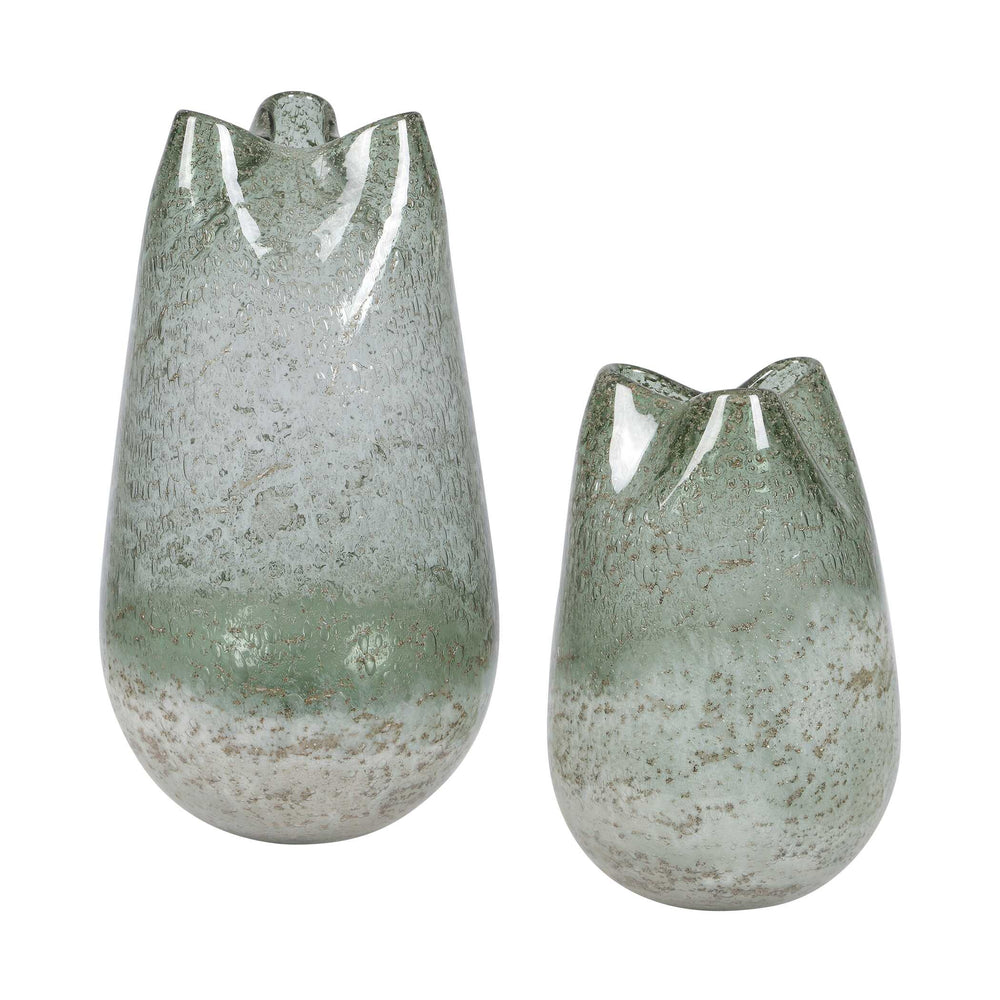 Chianti Seeded Glass Vases Set of 2 Accessories Uttermost