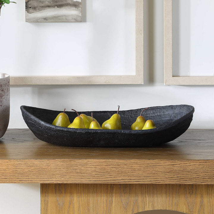 Ember Weave Indoor-Outdoor Oblong Bowl Accessories Uttermost