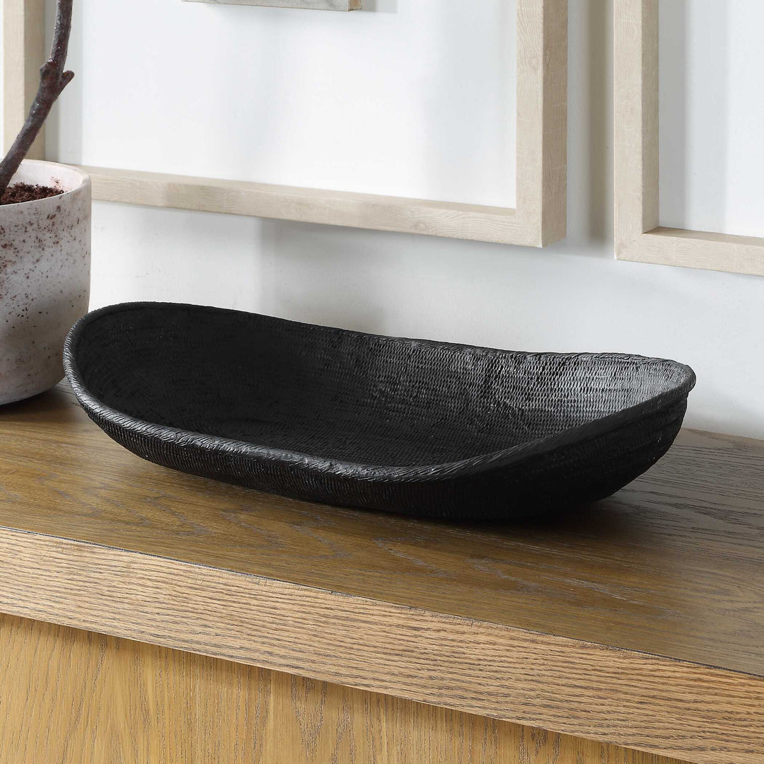 Ember Weave Indoor-Outdoor Oblong Bowl Accessories Uttermost