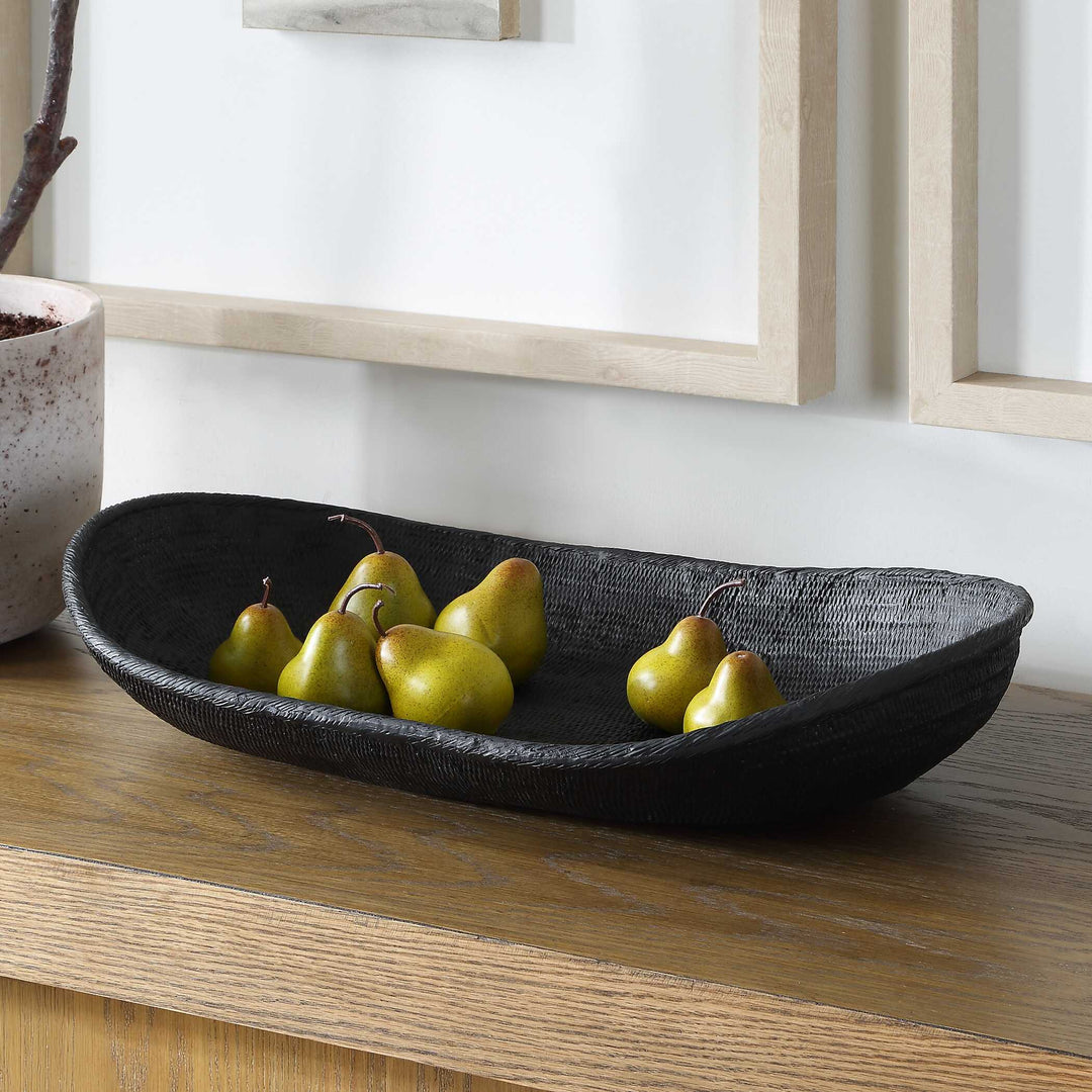 Ember Weave Indoor-Outdoor Oblong Bowl Accessories Uttermost