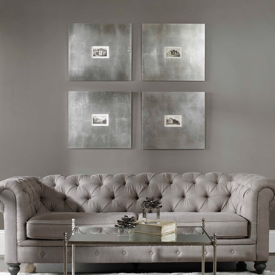 Historical Buildings Framed Art Set of 4 Accessories Uttermost
