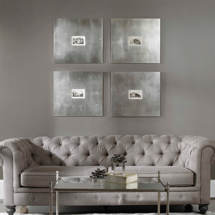Historical Buildings Framed Art Set of 4 Accessories Uttermost