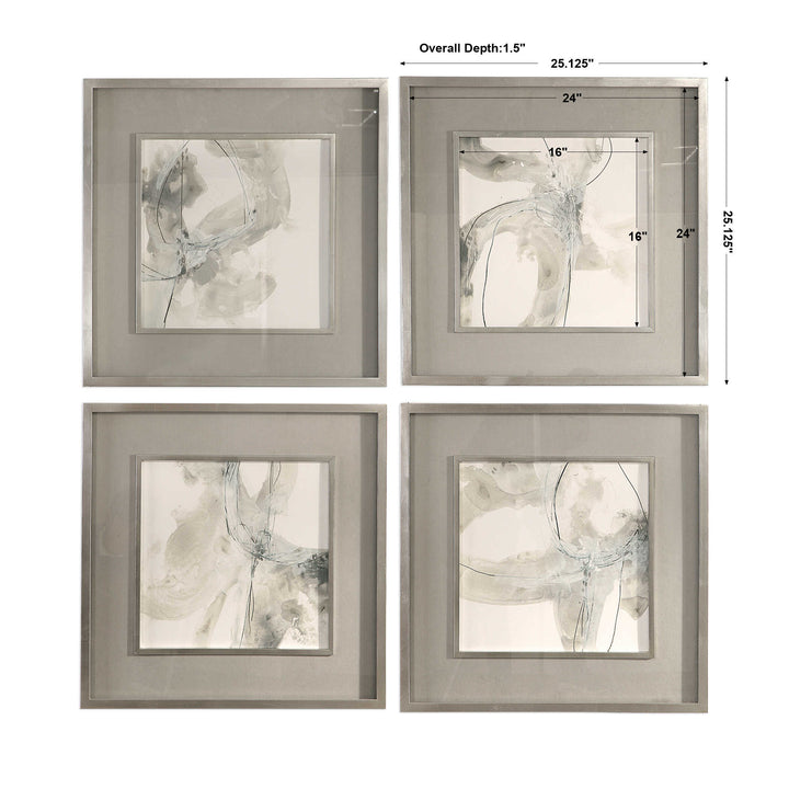 Divination Abstract Art Set of 4 Accessories Uttermost