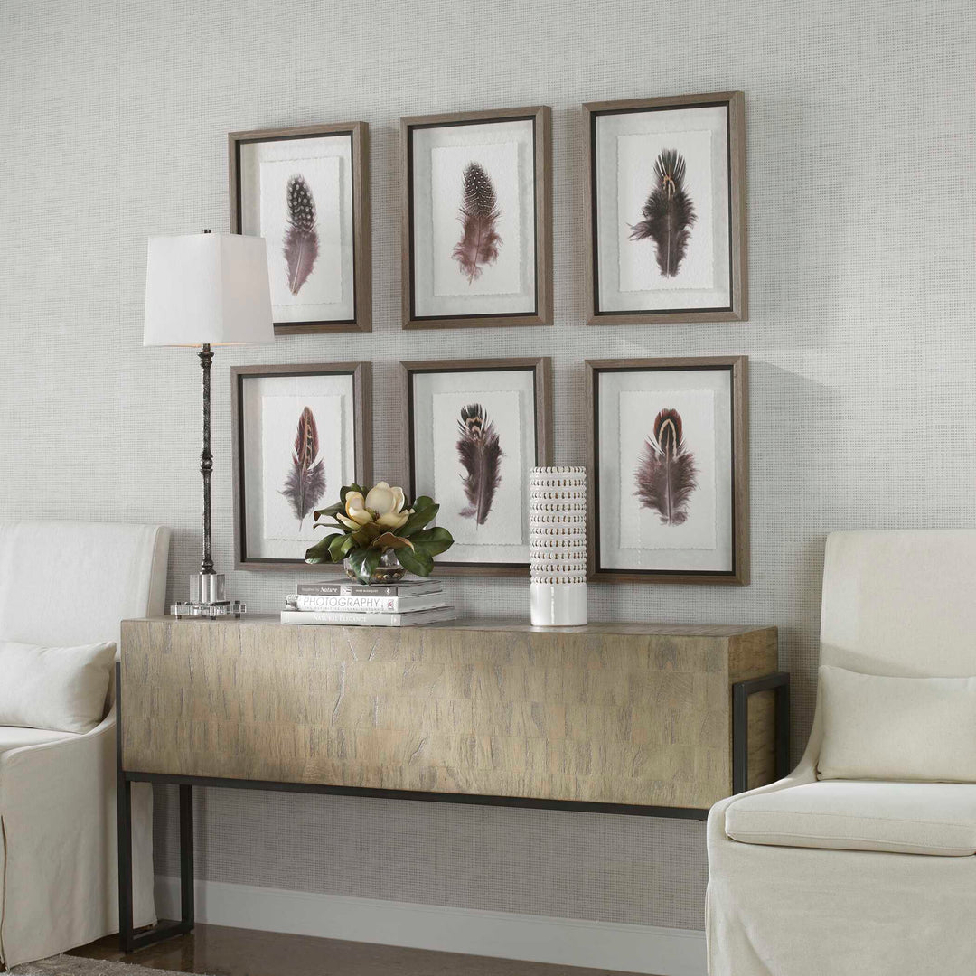 Birds Of A Feather Framed Prints Set of 6 Accessories Uttermost