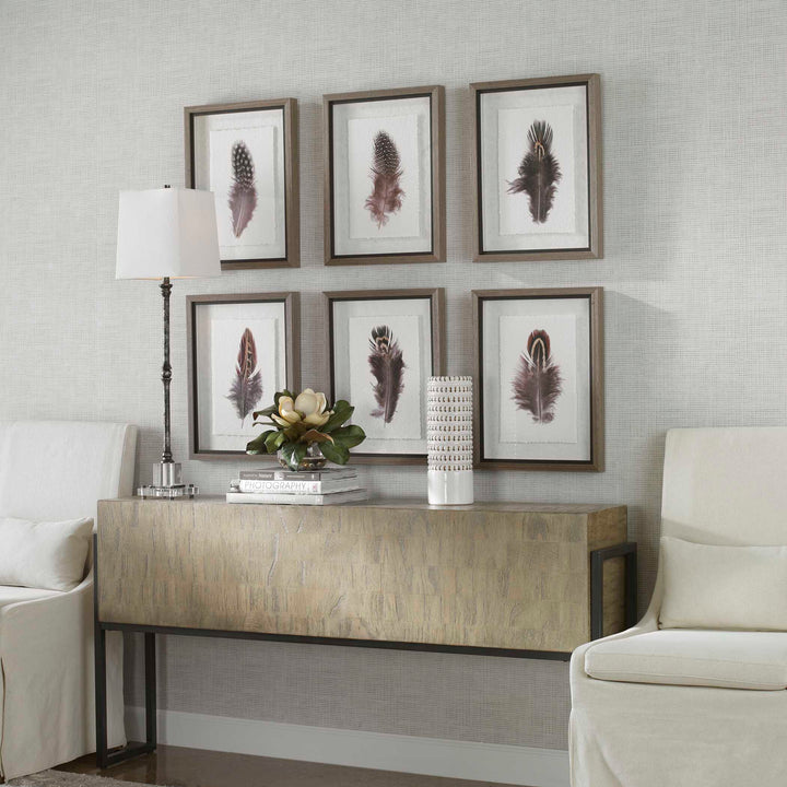 Birds Of A Feather Framed Prints Set of 6 Accessories Uttermost