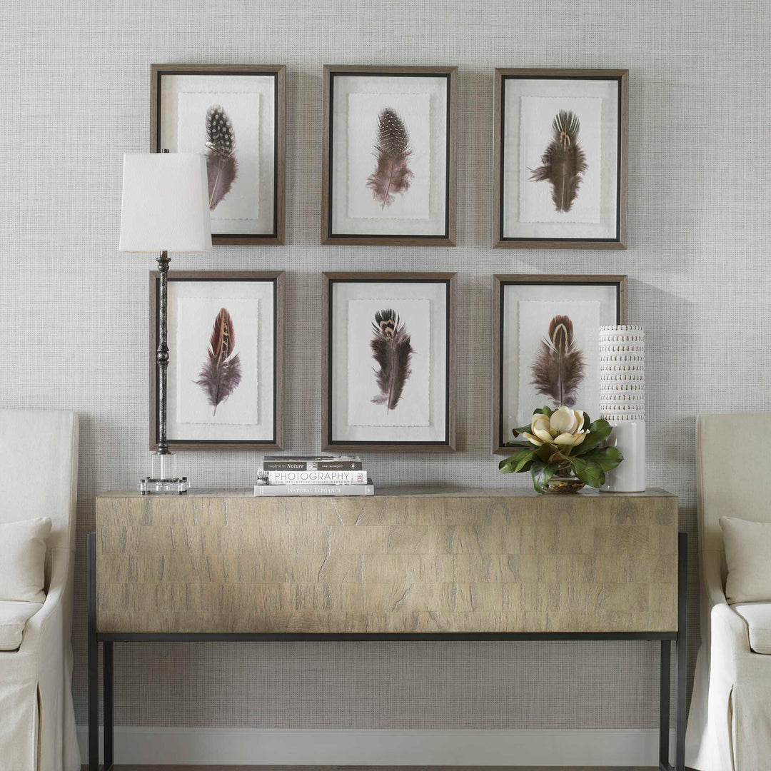 Birds Of A Feather Framed Prints Set of 6 Accessories Uttermost