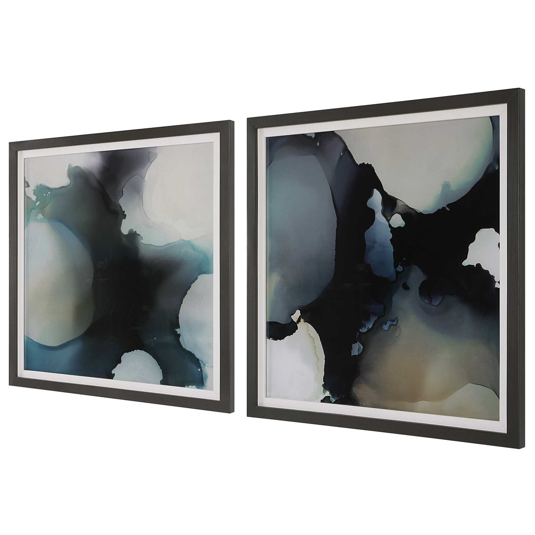 Telescopic Abstract Framed Prints Set of 2 Accessories Uttermost