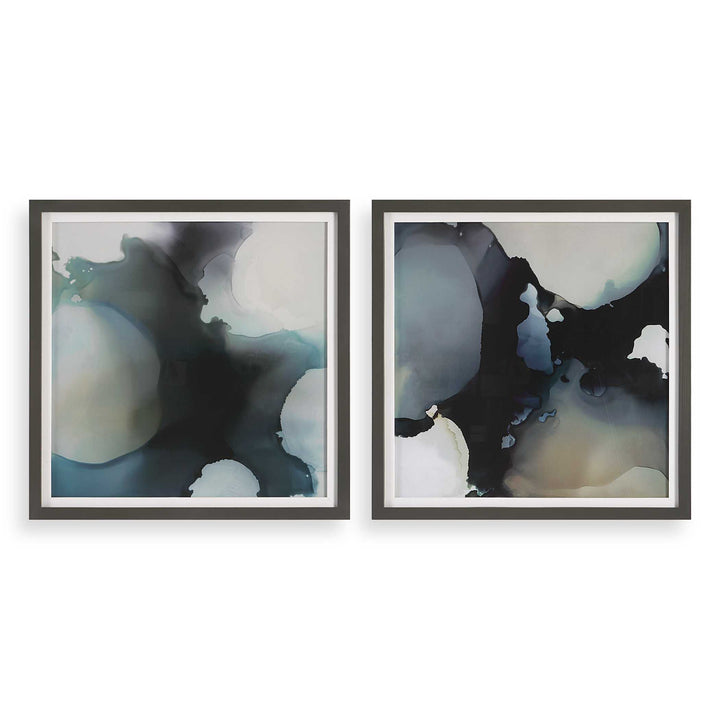 Telescopic Abstract Framed Prints Set of 2 Accessories Uttermost