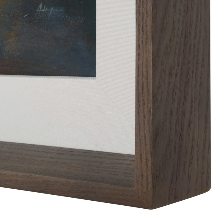 Blue Reverie Framed Abstract Lake Print Accessories Uttermost