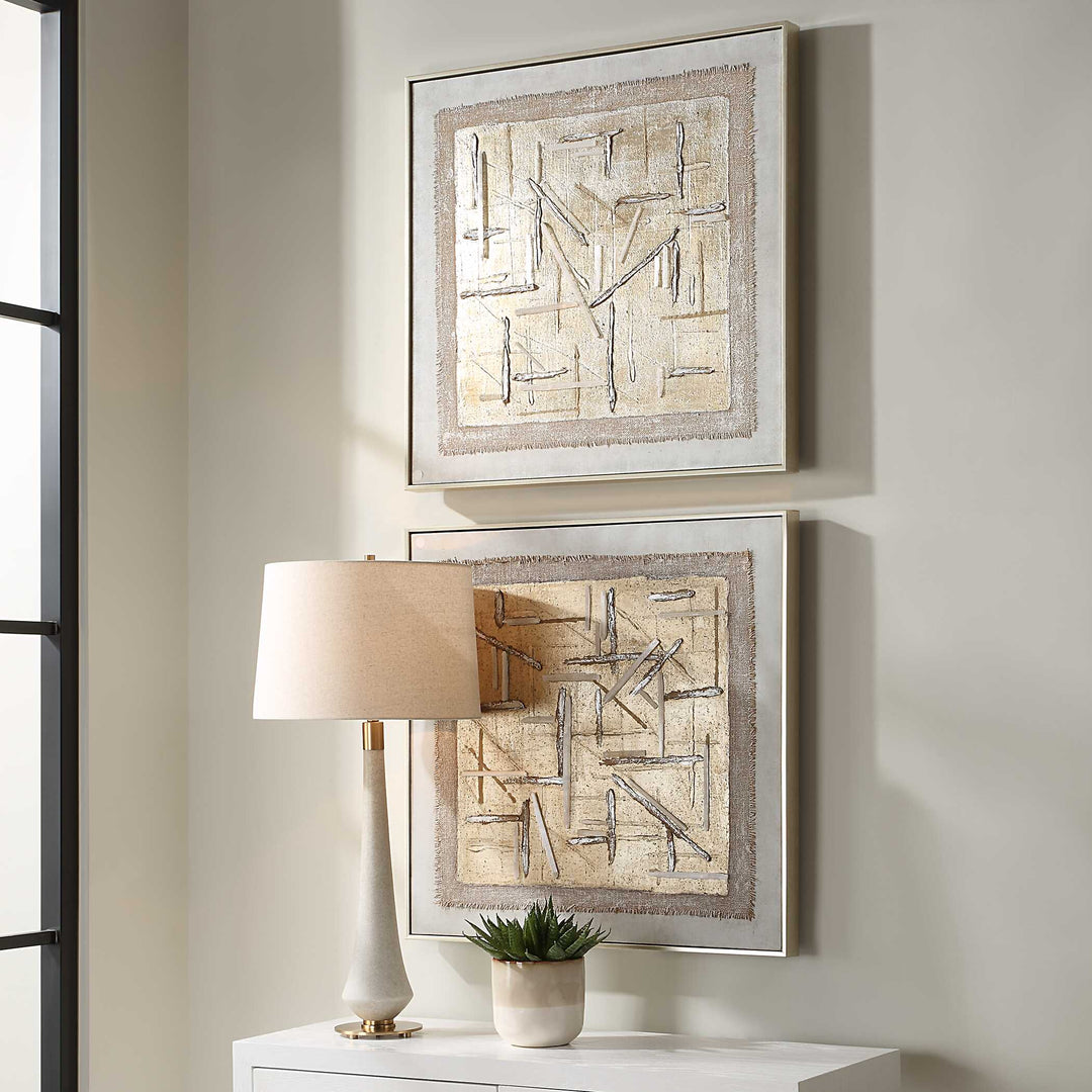 Unpredictable Hand Painted Canvases Set of 2 Accessories Uttermost