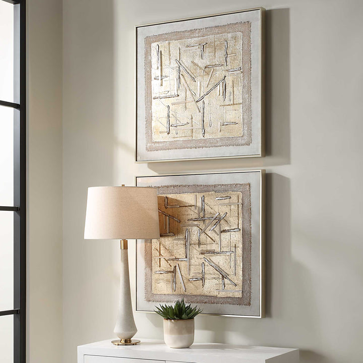 Unpredictable Hand Painted Canvases Set of 2 Accessories Uttermost