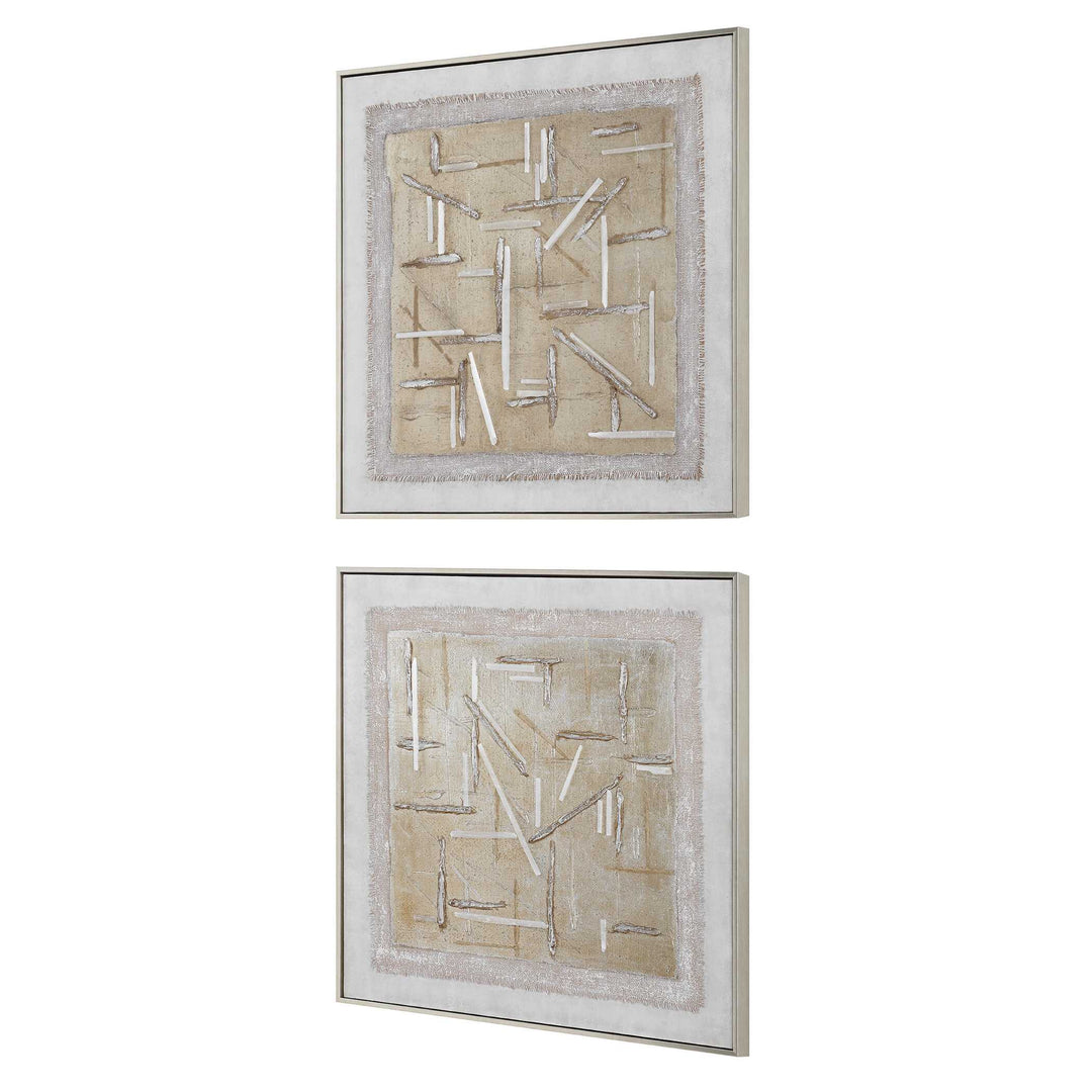 Unpredictable Hand Painted Canvases Set of 2 Accessories Uttermost